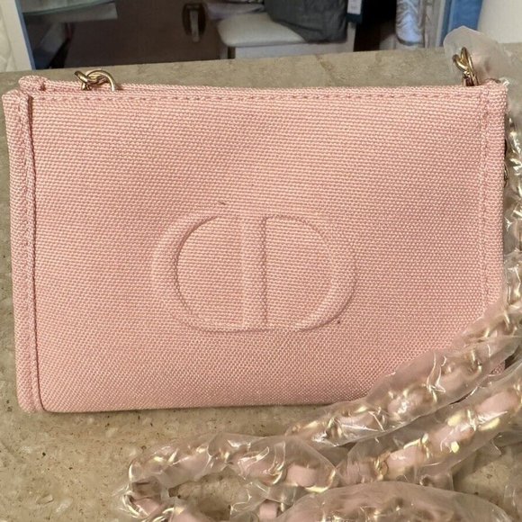 Dior Handbags - Dior Beauty Pretty Pink Converted Cosmetic Pouch Crossbody Bag / Clutch